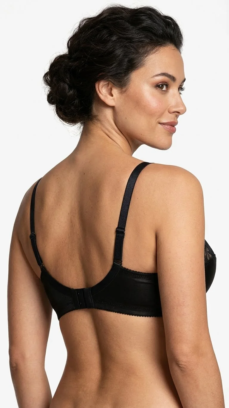 LunaIntim Sırt Ağrıtmayan Geniş Askılı Toparlayıcı Siyah Balenli Minimizer - Son Görünüm